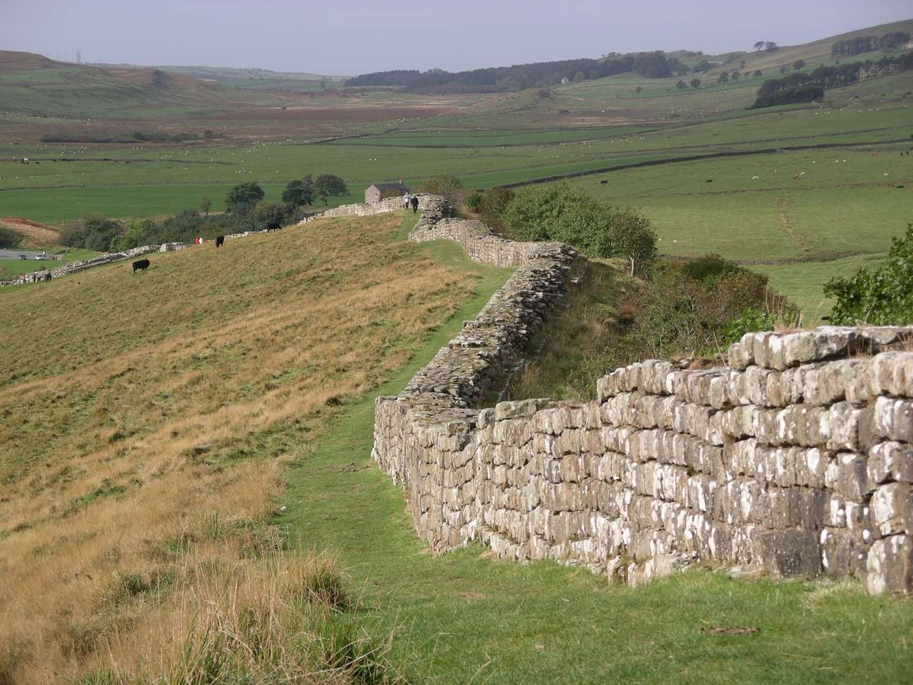 A view of Hadrian's Wall at Greened Lough