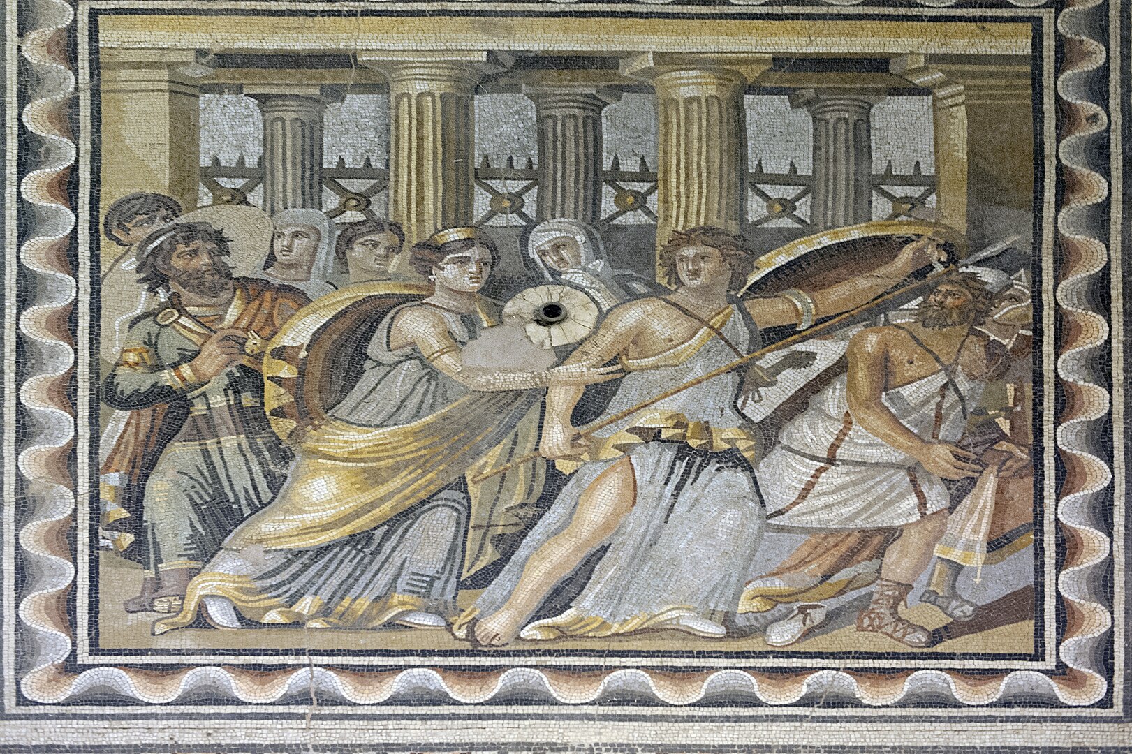 A mosaic from the Roman era Poseidon Villa in Zeugma, Commagene