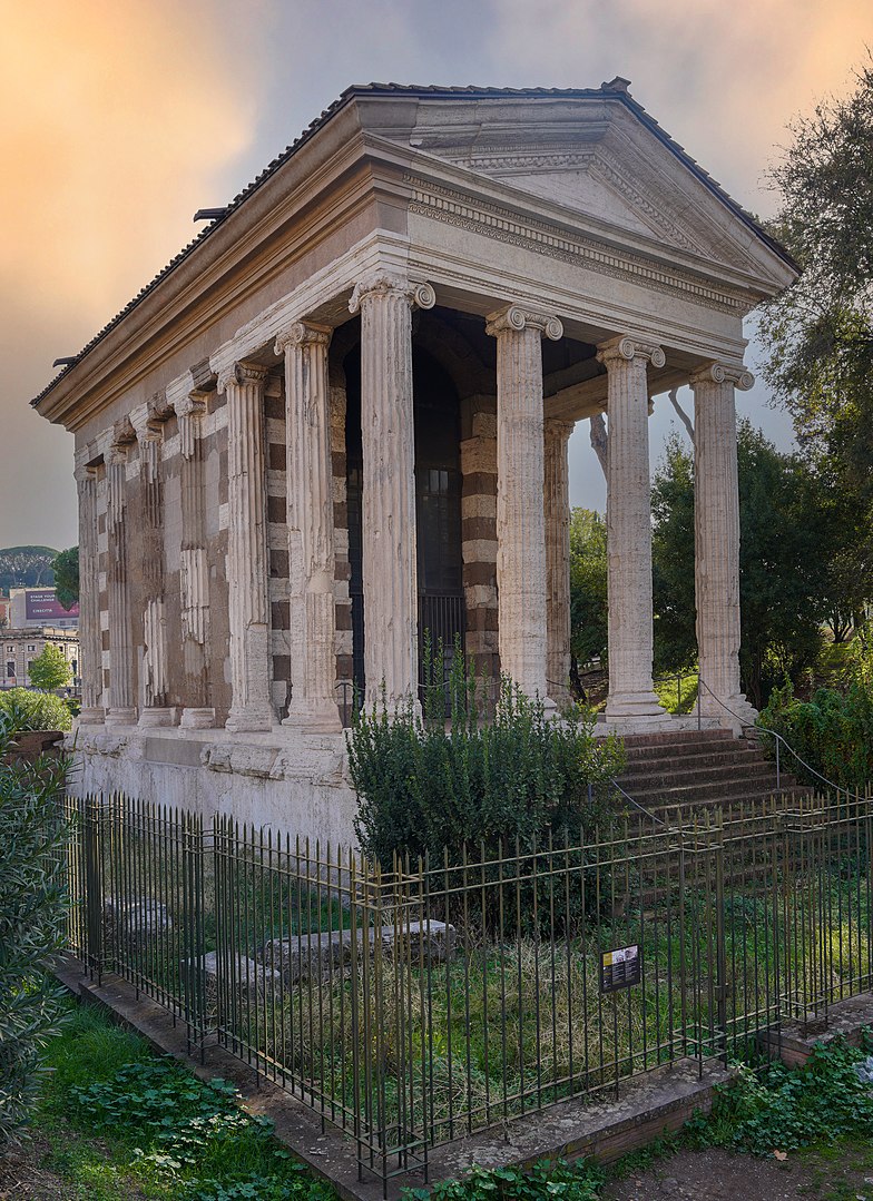 A photo of the temple of Portunus